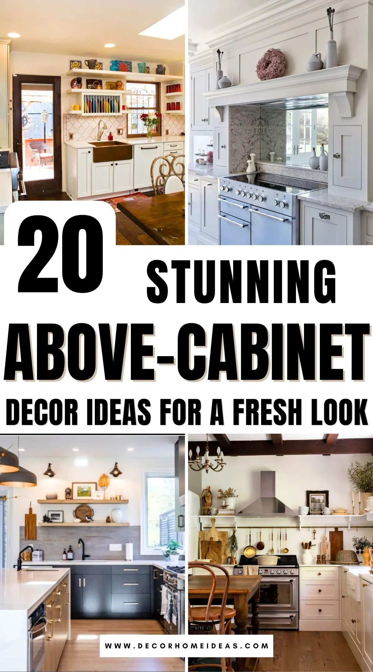 Looking to fill that awkward space above your kitchen cabinets? Discover 20 creative ideas to make the most of this often-overlooked area. From stylish storage solutions to eye-catching décor, find inspiration that adds charm and personality to your kitchen. Which idea will spark your next project?